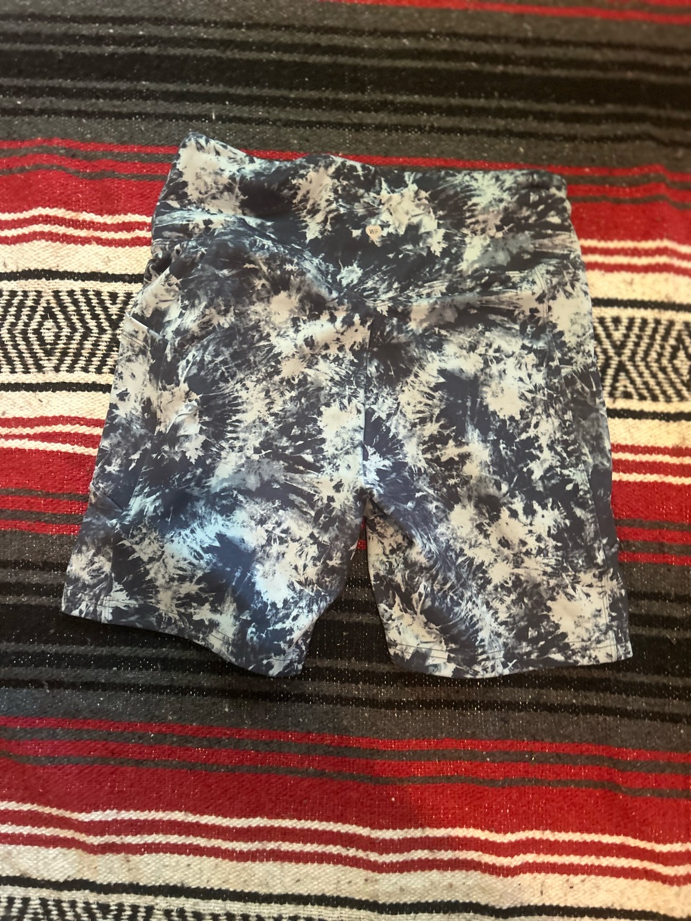 Wildfox Navy and White Tie-Dye Athletic Shorts